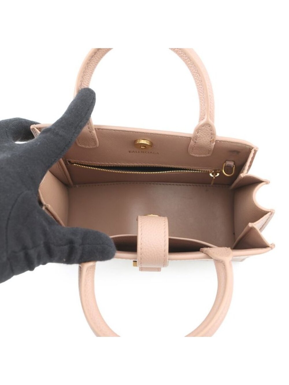 ★SOLD★ Balenciaga Our Glass Leather 2-Way Shoulder Bag Pink Beige - Picture 6 of 10